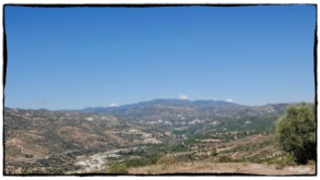 Towards Troodos, spot the listening station atop...